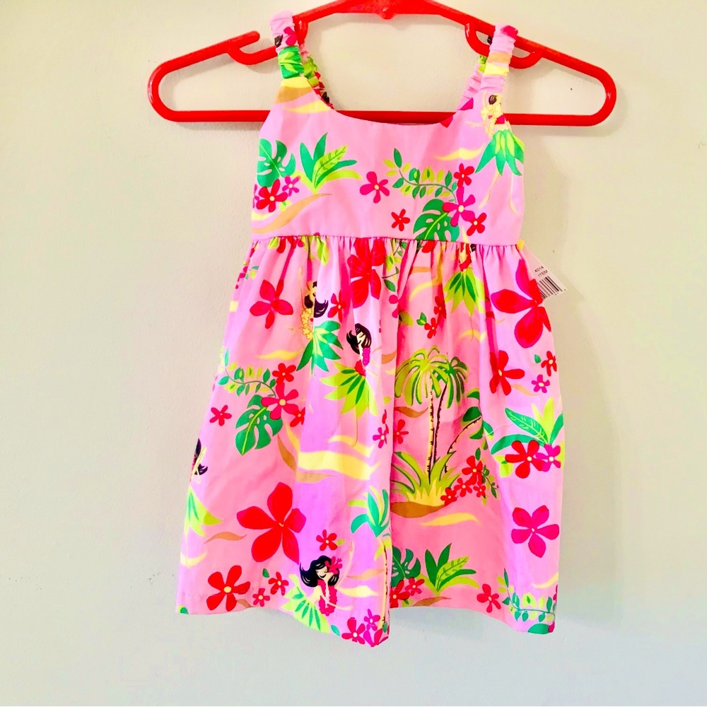 NWT RJC Pink Hawaii Hula Girls Sun Dress 18 Months